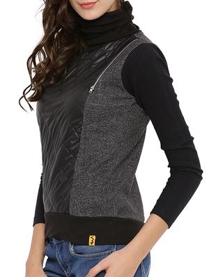 turtle neck quilted cotton sweatshirt - 12269355 - Standard Image - 2