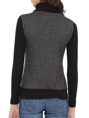 turtle neck quilted cotton sweatshirt - 12269355 - Standard Image - 3