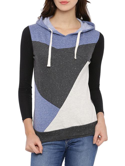 color block hooded sweatshirt - 12269356 - Standard Image - 1