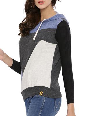 color block hooded sweatshirt - 12269356 - Standard Image - 2