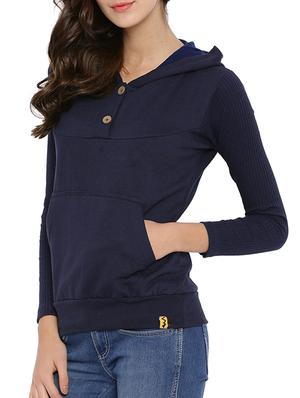 navy blue cotton sweatshirt - 12269357 - Standard Image - 2