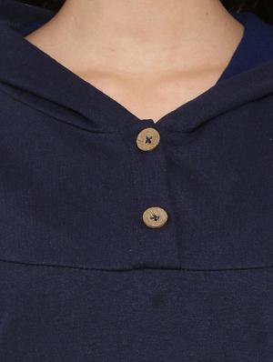 navy blue cotton sweatshirt - 12269357 - Standard Image - 4
