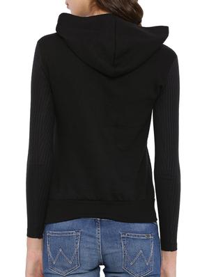 hooded neck solid sweatshirt - 12269358 - Standard Image - 3