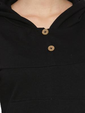 hooded neck solid sweatshirt - 12269358 - Standard Image - 4
