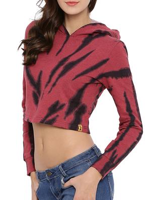 red tie-dye cotton sweatshirt - 12269363 - Standard Image - 2