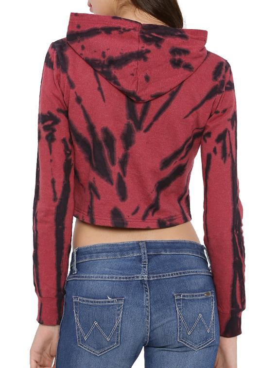 red tie-dye cotton sweatshirt - 12269363 - Zoom Image - 3