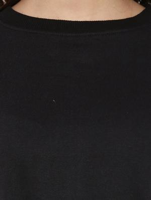 lace up detail solid sweatshirt - 12269364 - Standard Image - 4