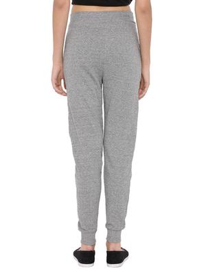 grey printed cotton track pant - 12269368 - Standard Image - 3