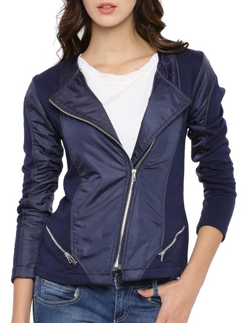 navy blue cotton jacket - 12269375 - Standard Image - 1
