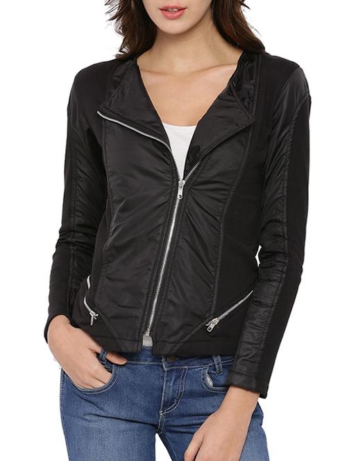 black cotton jacket - 12269376 - Standard Image - 1