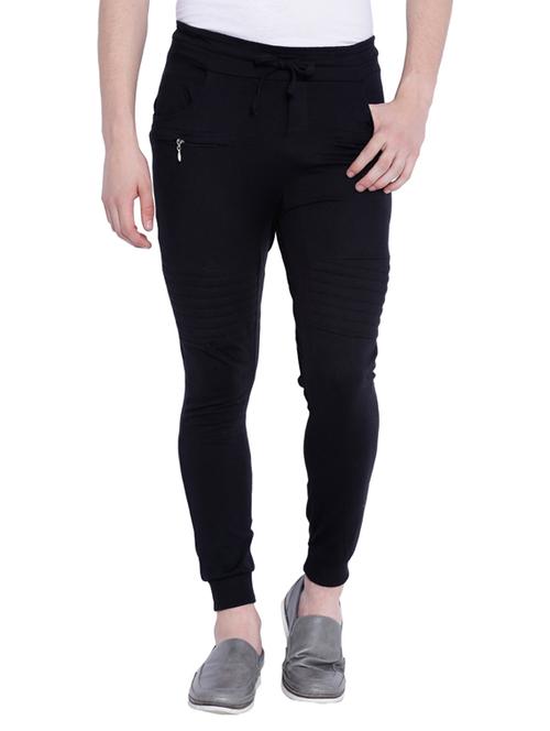 black cotton track pant - 12269378 - Standard Image - 1