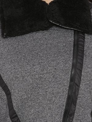 grey cotton unstructured jacket - 12269379 - Standard Image - 4