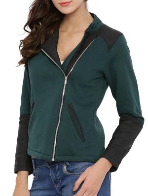dark green cotton jacket - 12269384 - Standard Image - 2