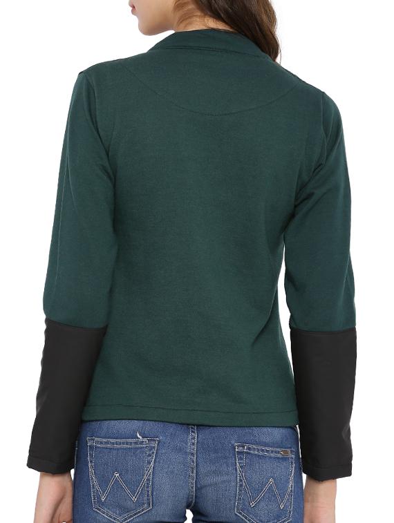 dark green cotton jacket - 12269384 - Zoom Image - 3