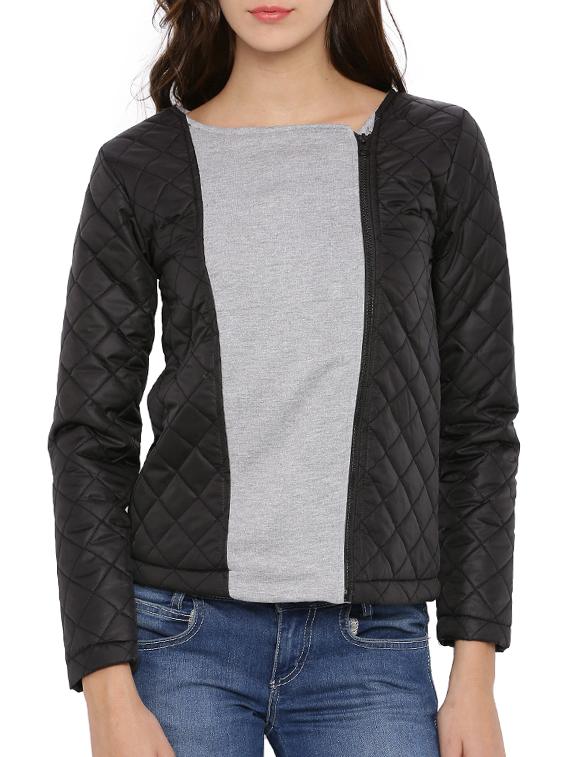 black cotton jacket - 12269385 - Zoom Image - 1