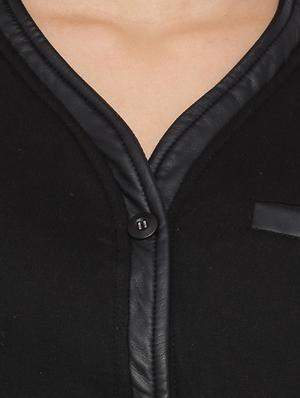 solid black cotton blazer - 12269388 - Standard Image - 4