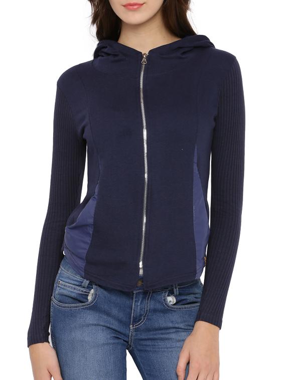 navy blue cotton sweatshirt - 12269389 - Zoom Image - 1