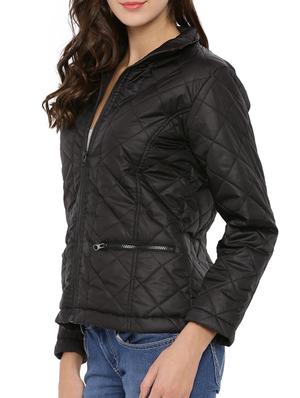 black cotton quilted jacket - 12269391 - Standard Image - 2
