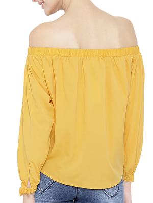 yellow polyester regular top - 12269717 - Standard Image - 3