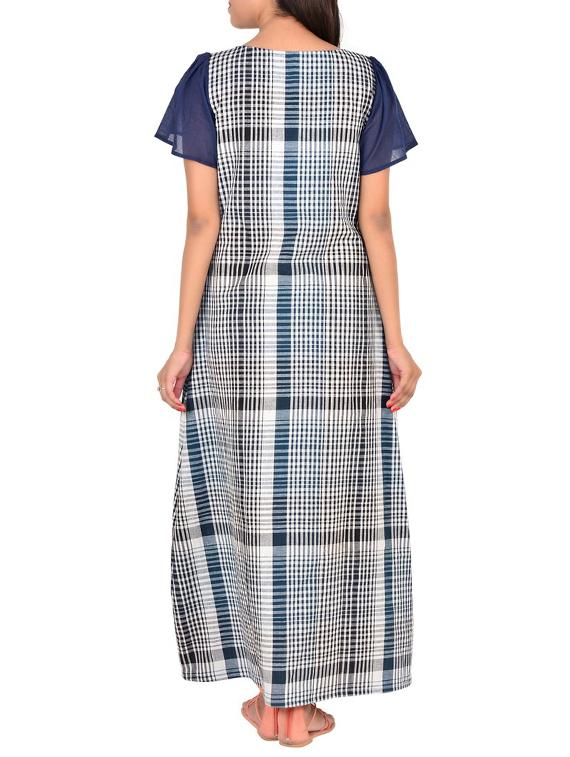 navy blue cotton nighty - 12270071 - Zoom Image - 3