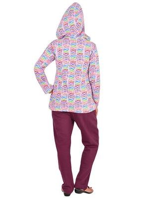purple cotton pyjama set - 12270132 - Standard Image - 3