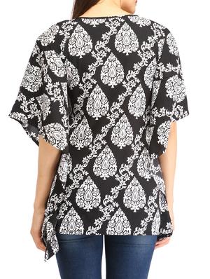 round neck printed kaftan - 12271034 - Standard Image - 3