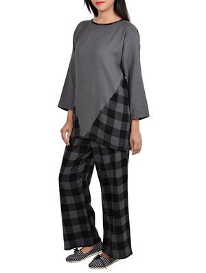 grey polyester pyjama set - 12272231 - Standard Image - 2