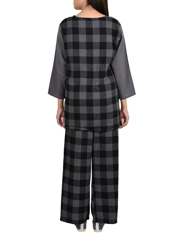 grey polyester pyjama set - 12272231 - Zoom Image - 3