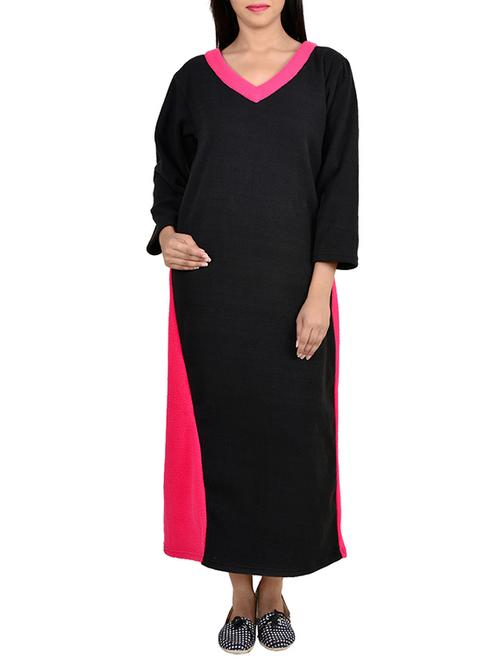 black polyester nighty - 12272234 - Standard Image - 1