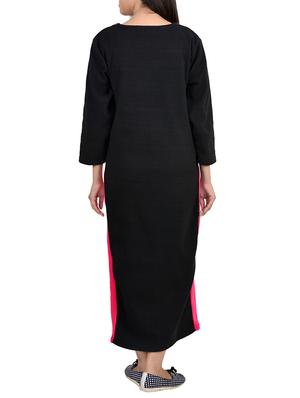 black polyester nighty - 12272234 - Standard Image - 3