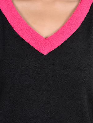 black polyester nighty - 12272234 - Standard Image - 4