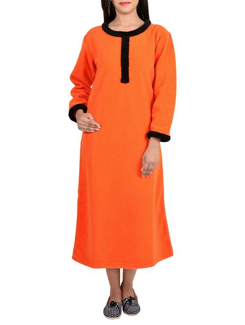 orange polyester nighty - 12272236 - Standard Image - 1
