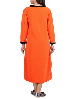 orange polyester nighty - 12272236 - Standard Image - 3