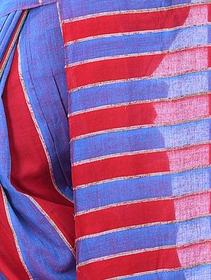 blue cotton woven saree with blouse - 12274848 - Standard Image - 2