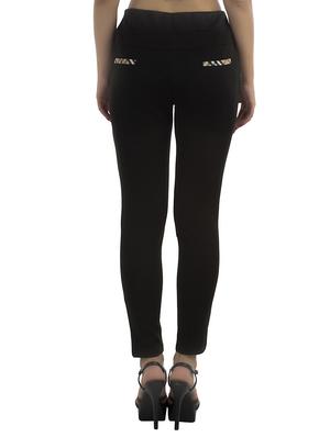 black polyester jeggings - 12275130 - Standard Image - 3