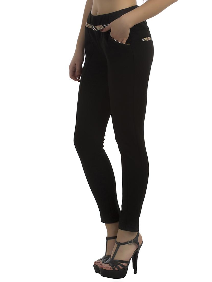 black polyester jeggings - 12275130 - Zoom Image - 2