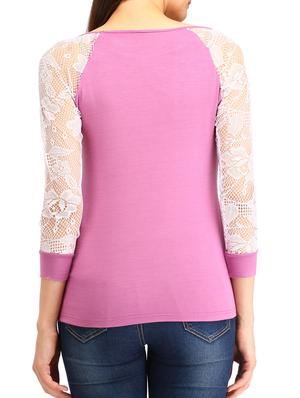 mesh raglan sleeved top - 12276161 - Standard Image - 3