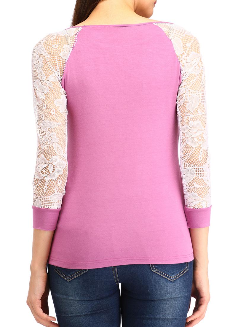 mesh raglan sleeved top - 12276161 - Zoom Image - 3