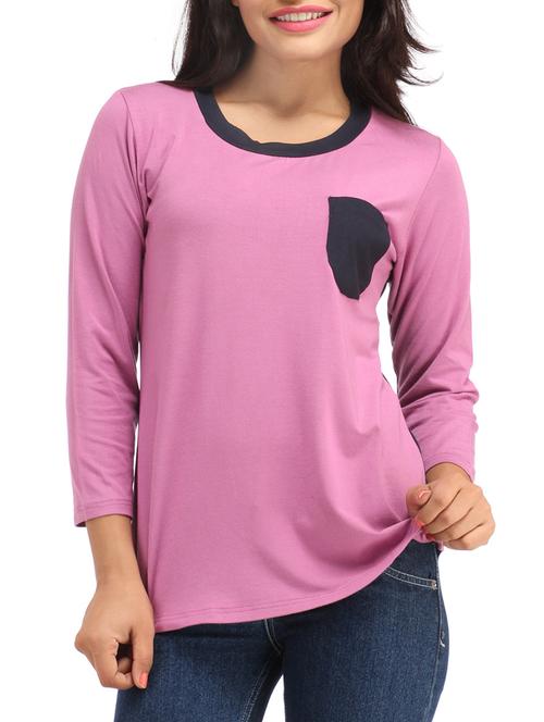 contrasting patch pocket tee - 12276183 - Standard Image - 1