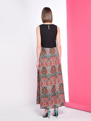 damask print maxi dress - 12276740 - Standard Image - 4