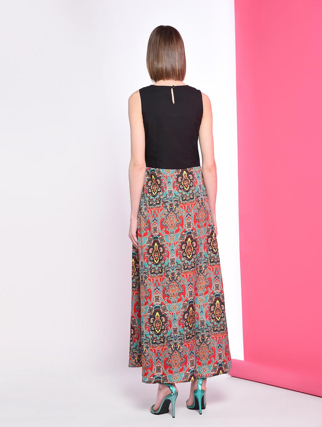damask print maxi dress - 12276740 - Zoom Image - 4