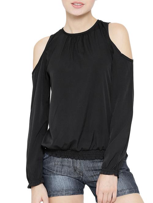 solid black blouson top - 12277241 -  Standard Image - 0