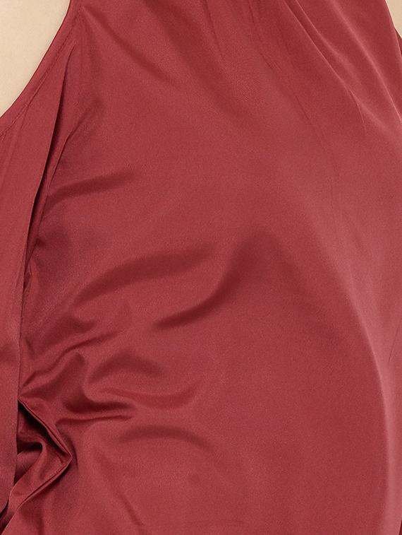 solid maroon regular top - 12277264 - Zoom Image - 4