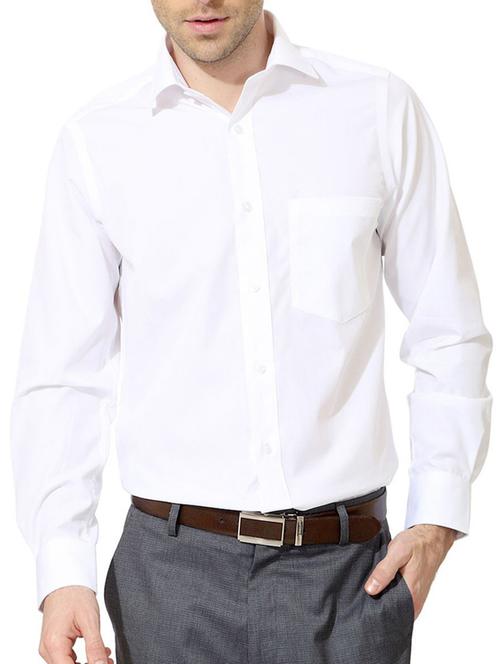white cotton formal shirt - 12278590 - Standard Image - 1