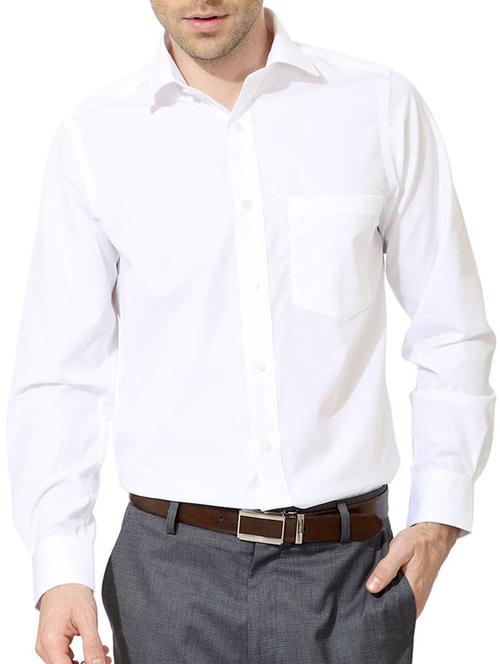 white cotton formal shirt - 12278591 - Standard Image - 1