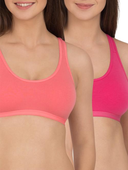 multicoloured cotton sports bra (set of 2) - 12278679 - Standard Image - 1