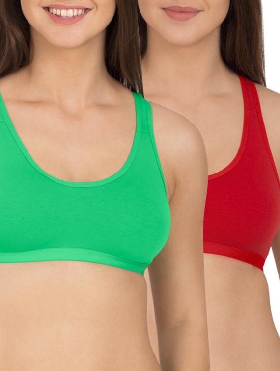 multicoloured cotton sports bra (set of 2) - 12278684 - Zoom Image - 1