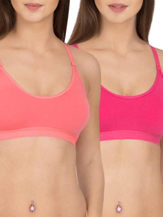 set of 2 cotton sports bra - 12278695 - Zoom Image - 1