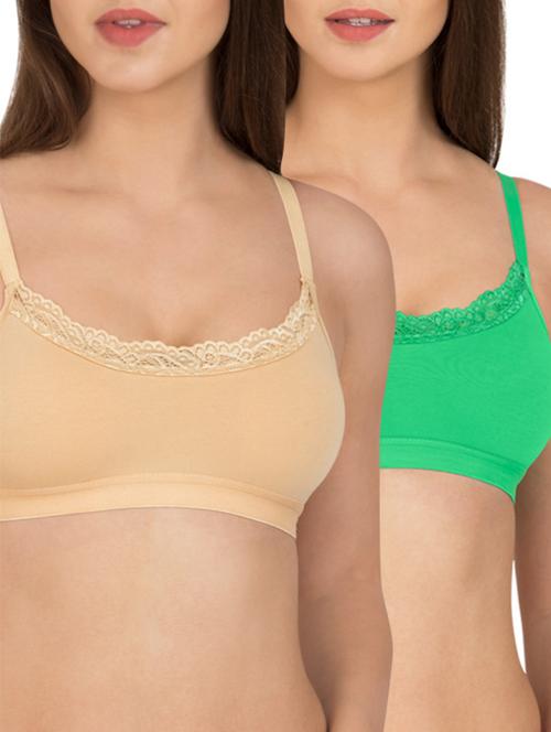 multicoloured cotton sports bra (set of 2) - 12278696 - Standard Image - 1