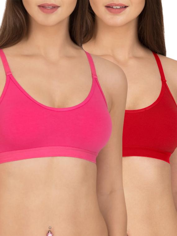 multicoloured cotton camisole bra (set of 2) - 12278699 - Zoom Image - 1